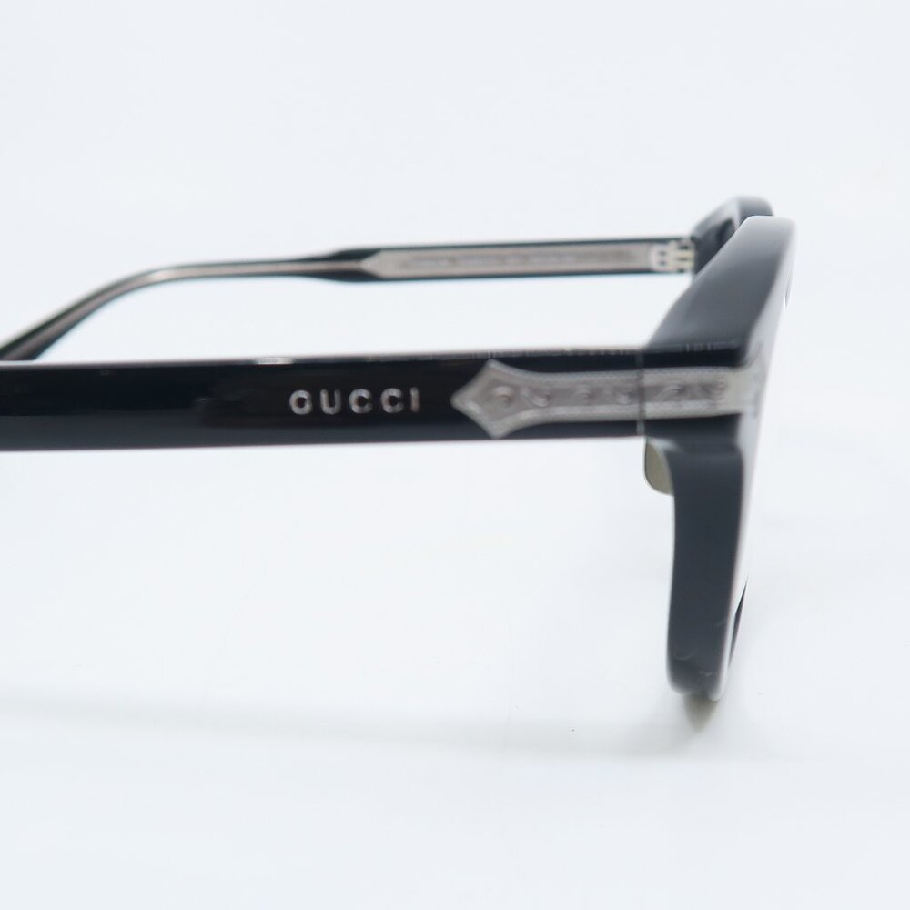 Gucci GG0071O 001 50mm Black Gloss and Titanium New Men's Eyeglasses Frames. - Picture 4 of 8